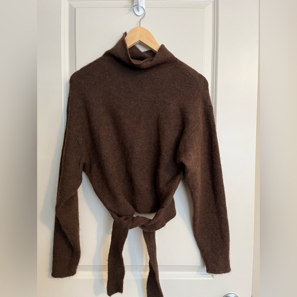 Wilfred Lorin Brown Alpaca Wool Blend Sweater Size XS - Picture 2 of 10
